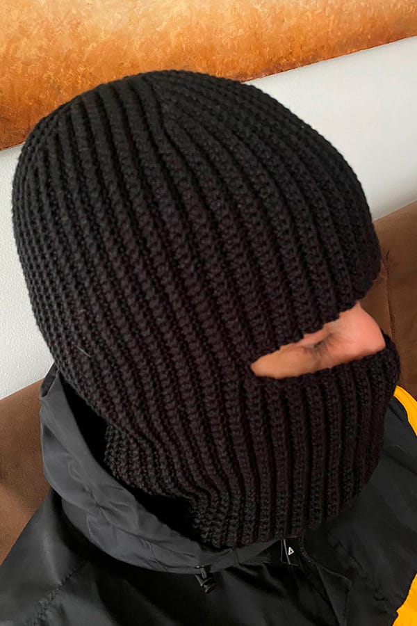Balaclava tejida a mano