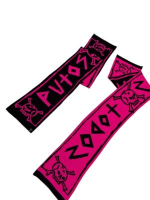 PT Scarf - All - Black- Fuchsia